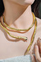 Bendable Shapeable Snake Zircon Stone Serenay Şahmeran Necklace Bracelet Crown Waist Accessory Premium - 5