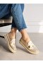 Perano Cream Stone Detailed Women's Shoes