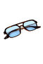 Leopard Frame Sunglasses with Blue Lenses - 3