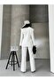 Women's Double-Breasted Blazer Jacket Pants Set Stylish Button Detail Modern Office Formal Suit - 8