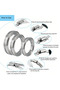1roll 3meter- 8clamp 1-3roll Automotive Hose Clamps 304 Stainlesss, Adjustable Screw Drive Clips for - 4