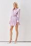 Ss6165 Mini Shirt Dress with Elastic Waist - 2