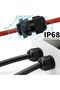 طقم وصلات كابلات مقاومة للماء IP68 مكون من 38 قطعة، موصلات كهربائية من النايلون PG7 PG9 PG13.5 PG21 للتوصيلات - 4