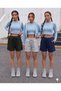 Women's Shorts 3-Pack - Black Gray Navy Blue - Sports Casual Comfortable Shorts with Adjustable Lace-Up Waist