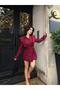 Women's Padded Blazer Jacket Double-Breasted Cut Stylish Design Long Sleeve Modern Office Event Jacket - 5