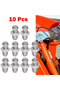 10Pcs 201 Stainless Steel Straight Hydraulic Grease Nozzle Anti-rust Fitting M6 Thread Kit Height... - 2