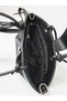 Black Knotted Model Soft Leather Look Buckle Mini Shoulder and Hand Bag - 4