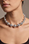 Metallic Ball Stone Choker Necklace