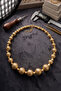 Metallic Ball Stone Choker Necklace - 3