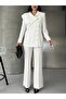 Women's Double-Breasted Blazer Jacket Pants Set Stylish Button Detail Modern Office Formal Suit - 7