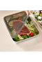 10.25 inches 2pcs Stainless Steel Food Storage Container Rectangle Dish with Cover Noodles Fruit Tra - 5