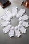 10 Pairs of Cotton White Bootie Socks – Men's & Women's Ankle-Length Short Socks Set