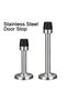 Big Size Door Stop Wall Mount Door Stopper (78/95mm 3/3.75 inch), Stainless Steel Sound Dampening Do