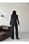 Women's Double-Breasted Blazer Jacket Pants Set Stylish Button Detail Modern Office Formal Suit - 7