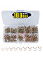 100 pcs, Fuel Line Hose Water Pipe Air Tubing Spring Clips Clamps Assortment Kit - Size m5-m14mm