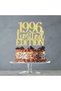Gold 1pc 1996 30th Birthday Cake Topper, Cheers to 30 Years Gold Glitter Cake Decor, Handmade Birthd - 3