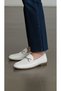620003-F Genuine Leather Front Buckle Detail Flat Sole Loafer Shoes for Women - 5