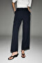 Prette women's soft-touch wide-leg woven navy trousers - 3