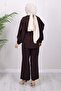 Cross Buttoned Double Suit Brown Brown 19288 - 4