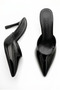Women's Elegant and Stylish Pointed-Toe Thin High-Heeled Patent Leather Evening Dress Slippers - 4