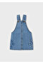 Girl's Denim Salopet Dress - 3
