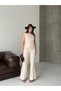 Women's Vest Trouser Suit Button Detail Stylish Two-Piece Suit Modern Office Casual Suit - 2