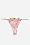 Love Secret Thin Strap Floral Pattern Padded B Cup Bra Set - 4