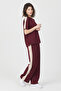 طقم بدلة رياضية واسعة الأرجل مع تطريز وتفاصيل حجرية ومزينة على الجوانب - 3