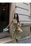 Women's Belt Detailed Vest and Trousers Set Double Breasted Collar Buttoned Stylish Two-Piece Set - 6