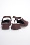 Brand Saten Low-Heeled Women's Shoes with Stone Chain Belt, Daily Square Toe Design - 7