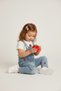 Baby Girl New Season Embroidered Soft Denim Embroidered Jumpsuit 6-24 Months - 2