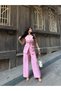 Women's Belt Detailed Vest and Trousers Set Double Breasted Collar Buttoned Stylish Two-Piece Set - 7