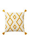 Bohemian Geometric Punch Embroidered Tasseled Decorative Throw Pillow Cover 42X42 cm Cotton Panama Linen - 7