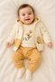 Baby Girl Cream Rabbit Detailed Hooded Zipper Sweatshirt - 4