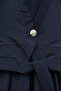 Cupra dress with elastic waist and tie detail - navy - 5