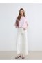 Ecru Wideleg Fit Women's Jean Trousers - 5
