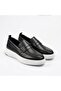 Laceless Strap Plain Model High Sole Genuine Leather Men's Casual Loafer Shoes Y3474-1073 - 4