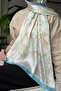 Lorien Silk Voile Shawl-Baby Blue - 4
