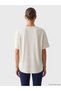 Koor Sport Ecru Oversize Modal Blended Women's Sports T-Shirt - 4