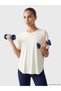 Koor Sport Ecru Oversize Modal Blended Women's Sports T-Shirt