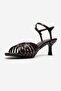 Danica Brown Patent Leather Thin Strap Women's Heeled Shoes - 6