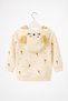 Baby Girl Cream Rabbit Detailed Hooded Zipper Sweatshirt - 7