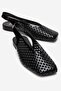 Delizia Black Patent Leather Genuine Leather Closed-Front Laser Cut Women's Sandals