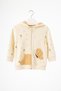 Baby Girl Cream Rabbit Detailed Hooded Zipper Sweatshirt - 6