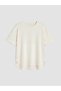 Koor Sport Ecru Oversize Modal Blended Women's Sports T-Shirt - 5