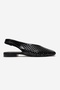 Delizia Black Patent Leather Genuine Leather Closed-Front Laser Cut Women's Sandals - 4