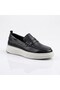 Laceless Strap Plain Model High Sole Genuine Leather Men's Casual Loafer Shoes Y3474-1073 - 3