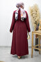 Brooch Detailed Belted Dress Tsd260198 Fuchsia - 7