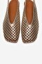 Delizia Gold Genuine Leather Closed-Front Laser Cut Women's Sandals - 2