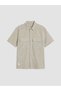 Vizyon New Season Relax Fit Striped Linen Look Men's Shirt - 5